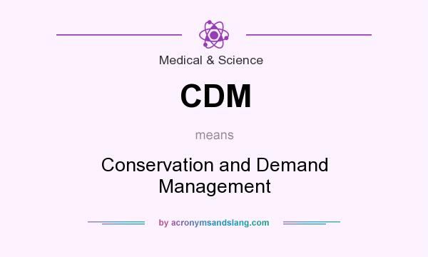 What does CDM mean? It stands for Conservation and Demand Management