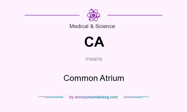 What does CA mean? It stands for Common Atrium