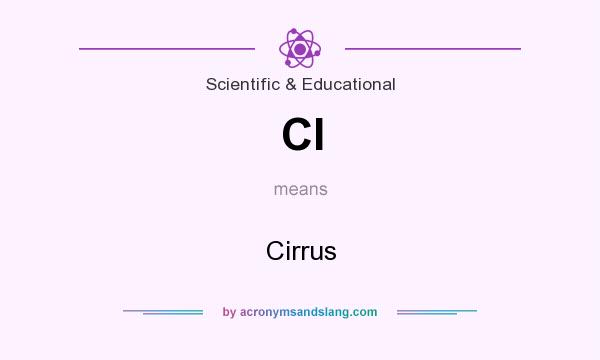 What does CI mean? It stands for Cirrus
