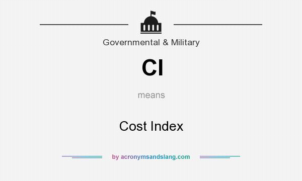 What does CI mean? It stands for Cost Index