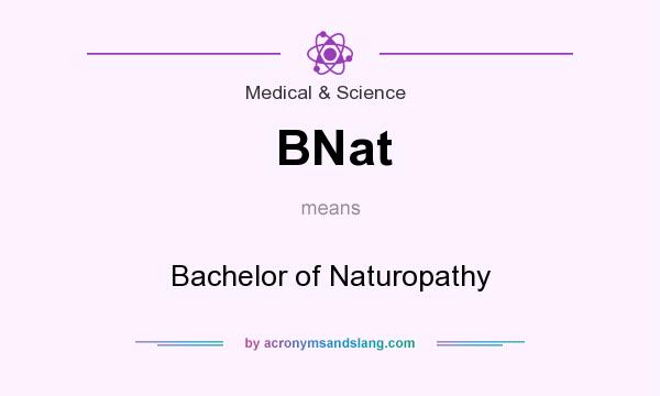What does BNat mean? It stands for Bachelor of Naturopathy