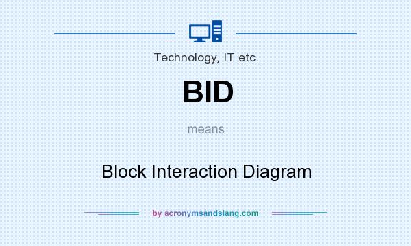 What does BID mean? It stands for Block Interaction Diagram
