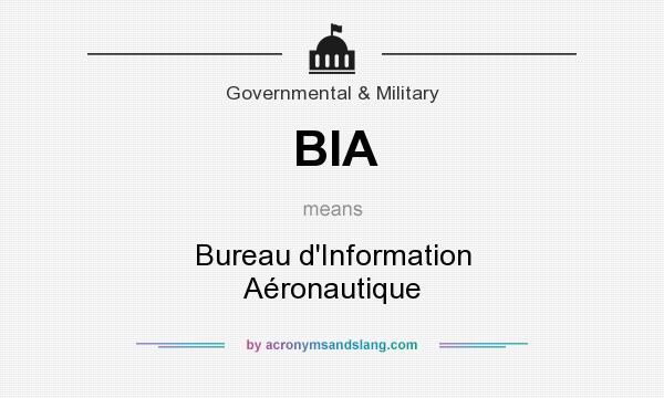 What does BIA mean? It stands for Bureau d`Information Aéronautique