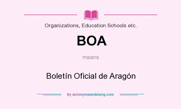 What does BOA mean? It stands for Boletín Oficial de Aragón
