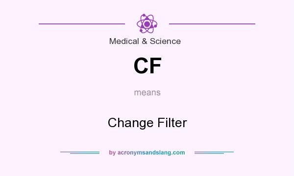 What does CF mean? It stands for Change Filter