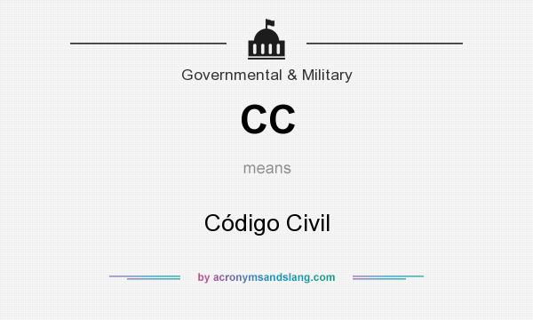 What does CC mean? It stands for Código Civil