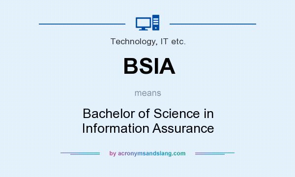What does BSIA mean? It stands for Bachelor of Science in Information Assurance