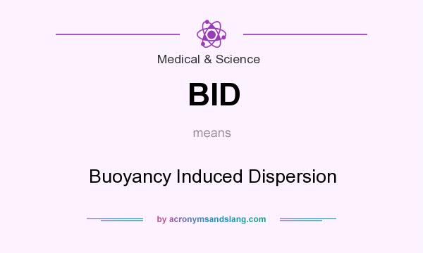 What does BID mean? It stands for Buoyancy Induced Dispersion