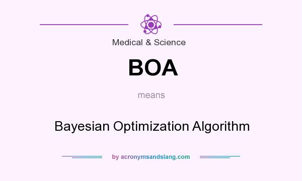 What does BOA mean? It stands for Bayesian Optimization Algorithm