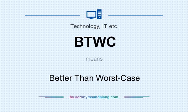 What does BTWC mean? It stands for Better Than Worst-Case