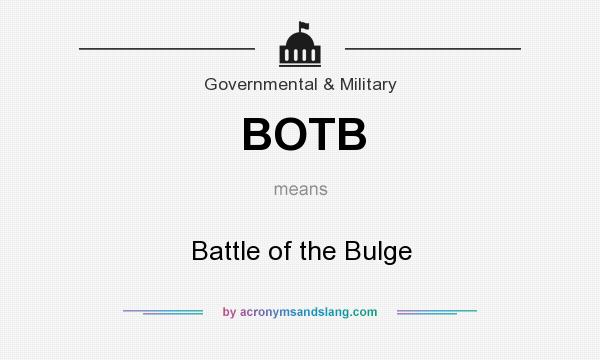 What does BOTB mean? It stands for Battle of the Bulge