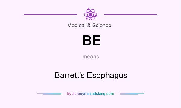 What does BE mean? It stands for Barrett`s Esophagus