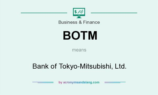 What does BOTM mean? It stands for Bank of Tokyo-Mitsubishi, Ltd.
