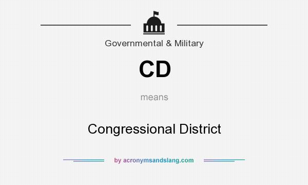 What does CD mean? It stands for Congressional District