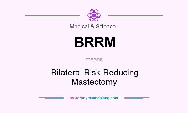 What does BRRM mean? It stands for Bilateral Risk-Reducing Mastectomy