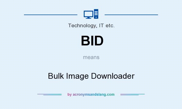 What does BID mean? It stands for Bulk Image Downloader
