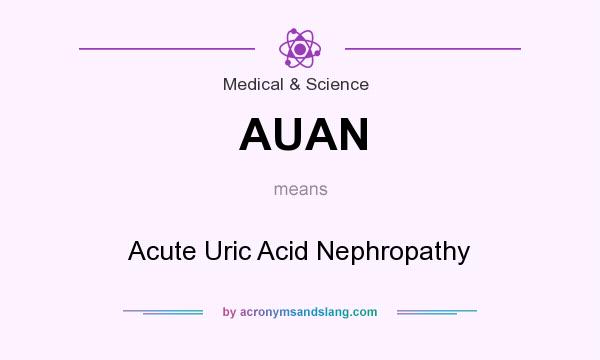 What does AUAN mean? It stands for Acute Uric Acid Nephropathy