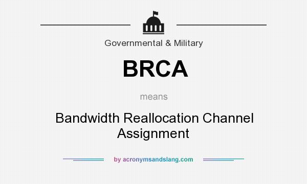What does BRCA mean? It stands for Bandwidth Reallocation Channel Assignment
