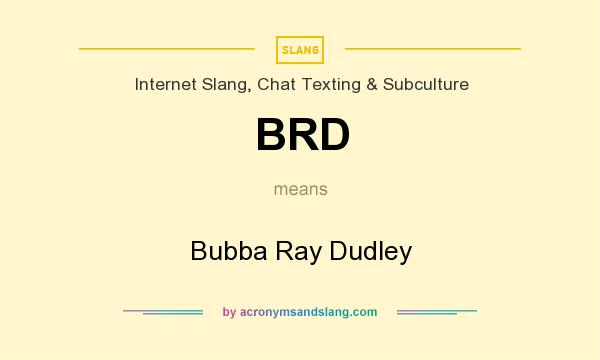 What does BRD mean? It stands for Bubba Ray Dudley