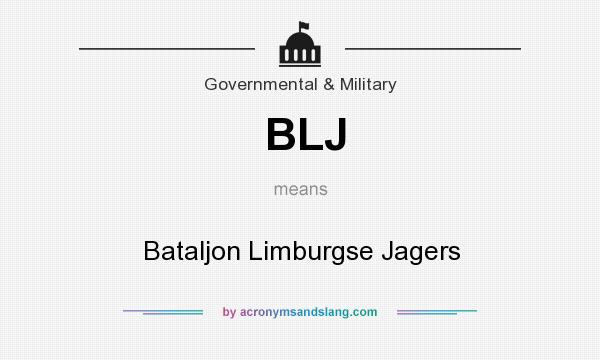 What does BLJ mean? It stands for Bataljon Limburgse Jagers