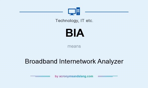 What does BIA mean? It stands for Broadband Internetwork Analyzer