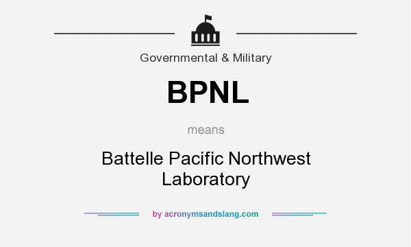 What does BPNL mean? It stands for Battelle Pacific Northwest Laboratory
