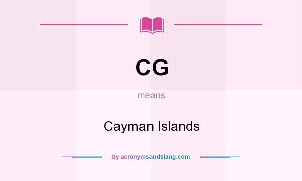What does CG mean? It stands for Cayman Islands