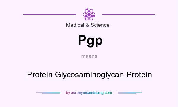What does Pgp mean? It stands for Protein-Glycosaminoglycan-Protein