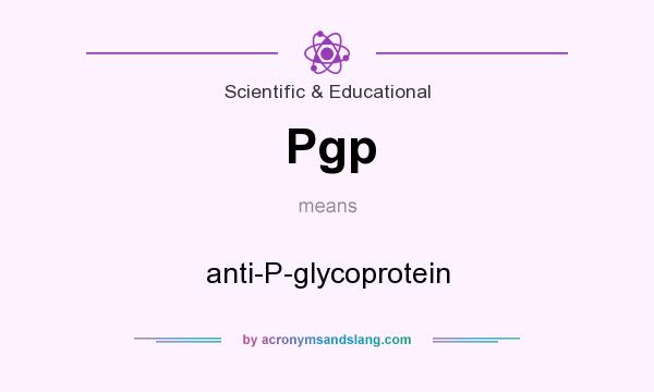 What does Pgp mean? It stands for anti-P-glycoprotein