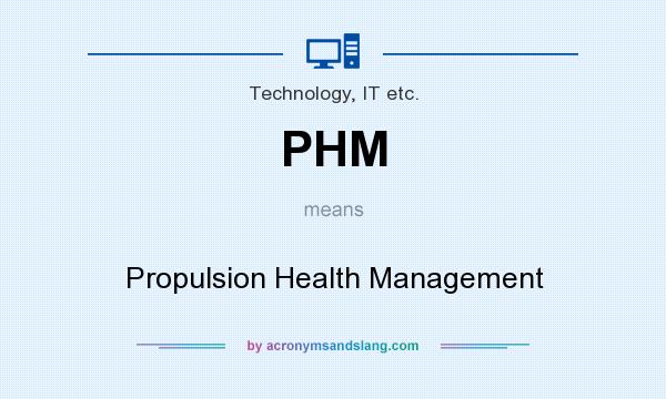 What does PHM mean? It stands for Propulsion Health Management