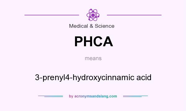 What does PHCA mean? It stands for 3-prenyl4-hydroxycinnamic acid