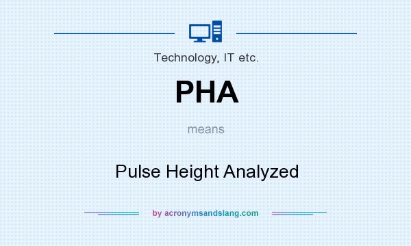 What does PHA mean? It stands for Pulse Height Analyzed