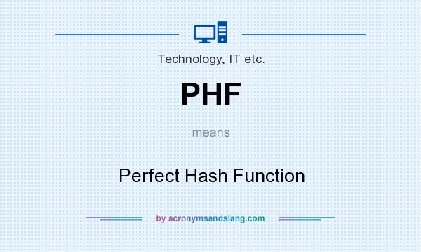 What does PHF mean? It stands for Perfect Hash Function