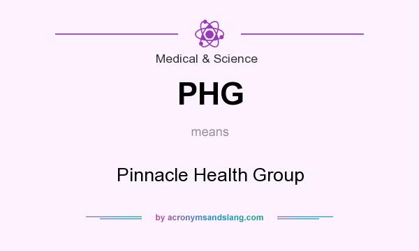 What does PHG mean? It stands for Pinnacle Health Group