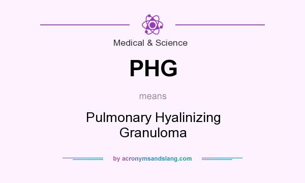 What does PHG mean? It stands for Pulmonary Hyalinizing Granuloma