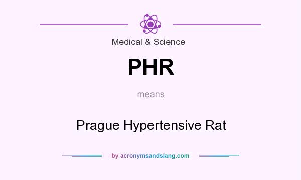 What does PHR mean? It stands for Prague Hypertensive Rat