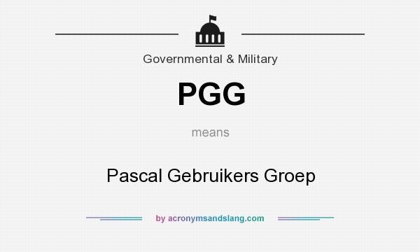 What does PGG mean? It stands for Pascal Gebruikers Groep