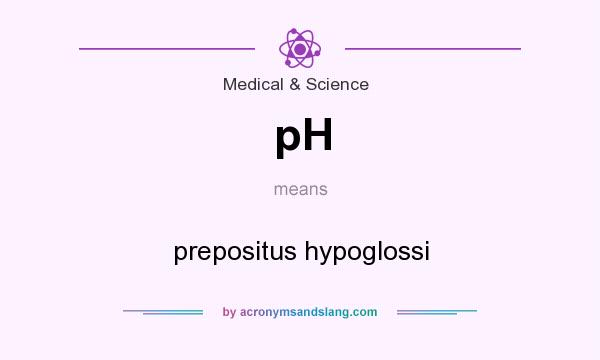What does pH mean? It stands for prepositus hypoglossi