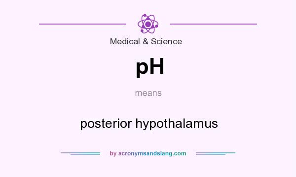 What does pH mean? It stands for posterior hypothalamus