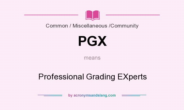 What does PGX mean? It stands for Professional Grading EXperts