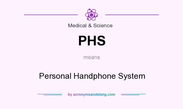 What does PHS mean? It stands for Personal Handphone System