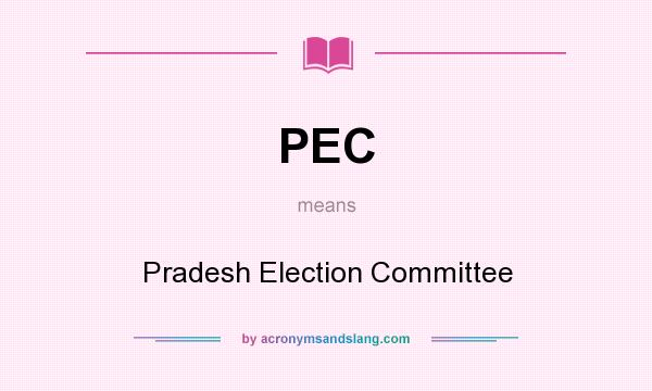 What does PEC mean? It stands for Pradesh Election Committee