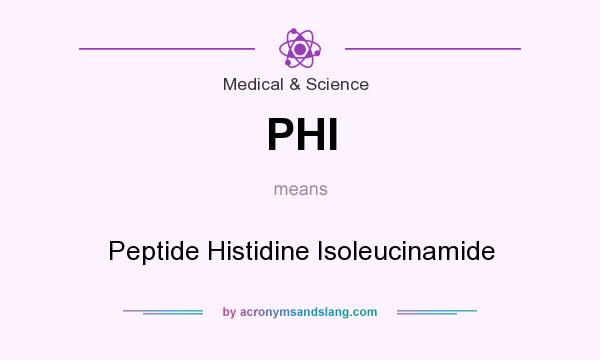 What does PHI mean? It stands for Peptide Histidine Isoleucinamide
