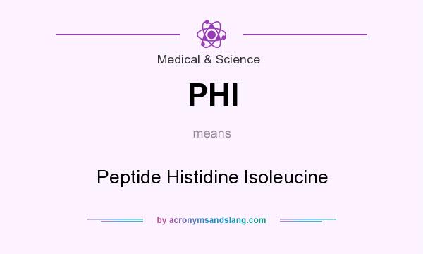 What does PHI mean? It stands for Peptide Histidine Isoleucine