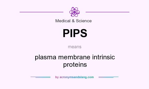 What does PIPS mean? It stands for plasma membrane intrinsic proteins