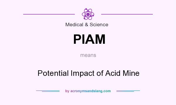 What does PIAM mean? It stands for Potential Impact of Acid Mine