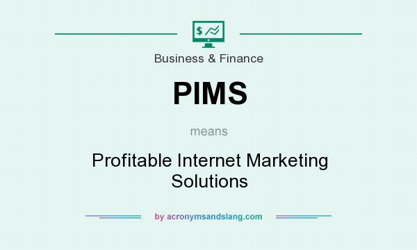 What does PIMS mean? It stands for Profitable Internet Marketing Solutions