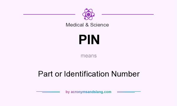 What does PIN mean? It stands for Part or Identification Number