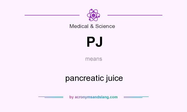 What does PJ mean? It stands for pancreatic juice