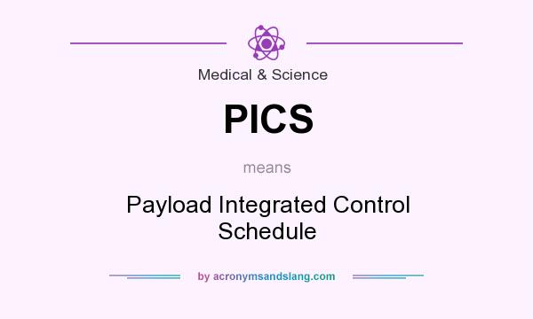 What does PICS mean? It stands for Payload Integrated Control Schedule